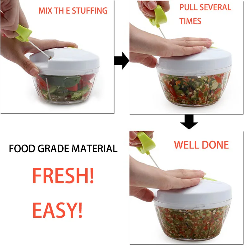 Кухонная утягивающая Мясорубка бытовой ручной измельчитель веревка кухонный