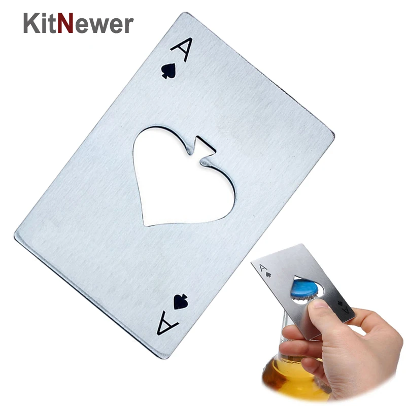 Kitnewer стильный Лидер продаж 1 шт. покер, игральные карты туз пик панели инструментов Soda бутылка пива Кепки для бутылок подарок