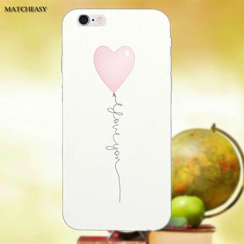 Для Apple iPhone X XS Max XR 4 4S 5 5C SE 6 6S 7 8 Plus Мягкие ТПУ чехлы любящее сердце узор женский