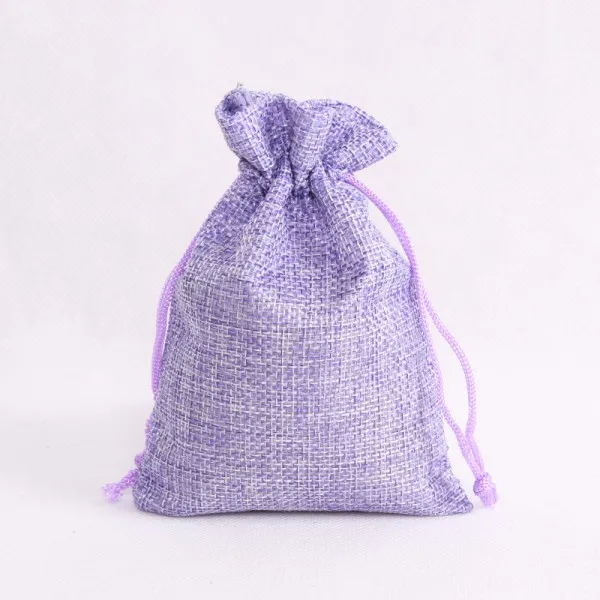 Purple Шнурком мешок ювелирных изделий 100 шт./лот 10x14 см белье Джутовая Ткань упаковка ювелирных изделий мешочек печатных подарочные пакеты для пакет - Цвет: Purple