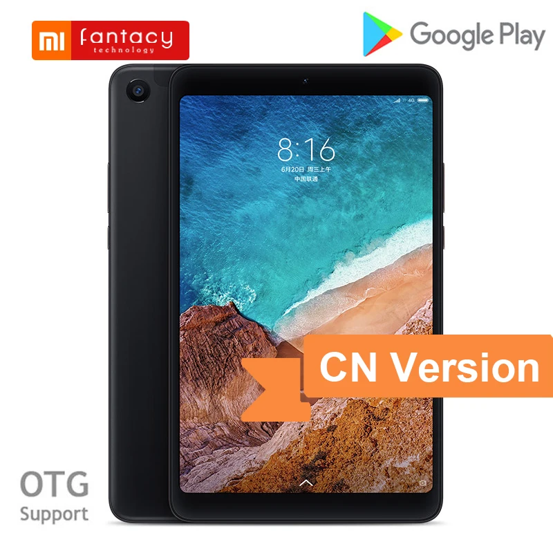 Xiaomi mi Pad 4 Tablet 8 дюймов Snapdragon 660 Octa Core 32 ГБ/64 Гб 1920x1200 FHD 13.0MP + 5.0MP AI Face ID Android