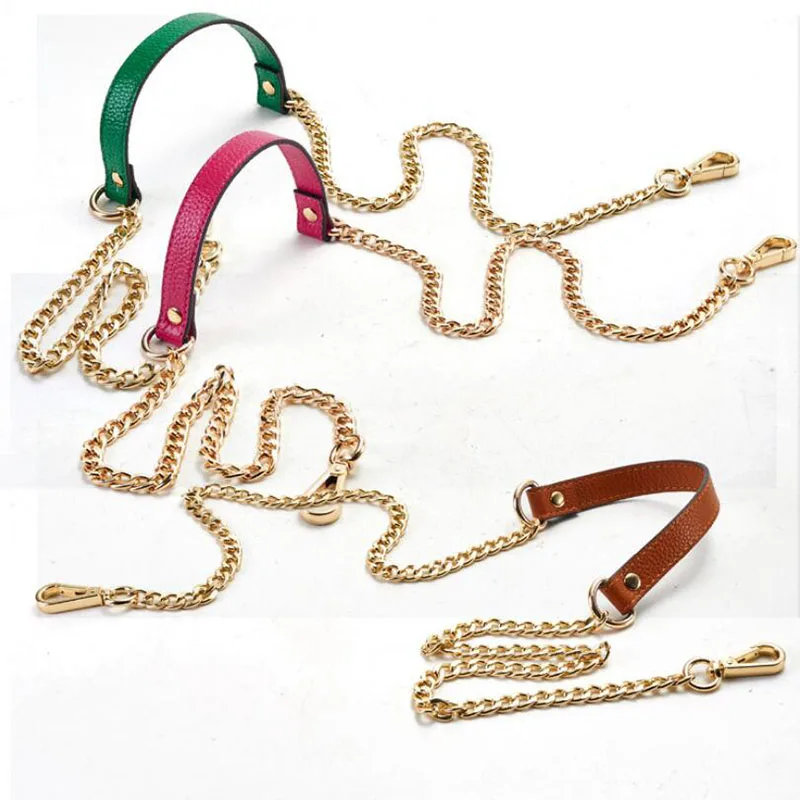 Sale Genuine Leather bag Strap Women replacement straps shoulder belt handbags accessories parts Black Silver Gold Chain STP049 | Багаж и