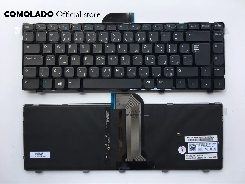 Ар Арабский Клавиатура для ноутбука Dell Inspiron 3421 3437 14R 5421 5437 M431R Latitude 3440 15z 5523 Vostro 2421