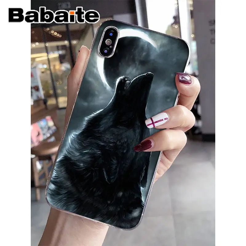 Babaite волк Красочные Симпатичные телефон интимные аксессуары чехол для Apple iPhone 8 7 6 6 S плюс X XS MAX 5 5S SE XR Чехлы мобильных телефонов