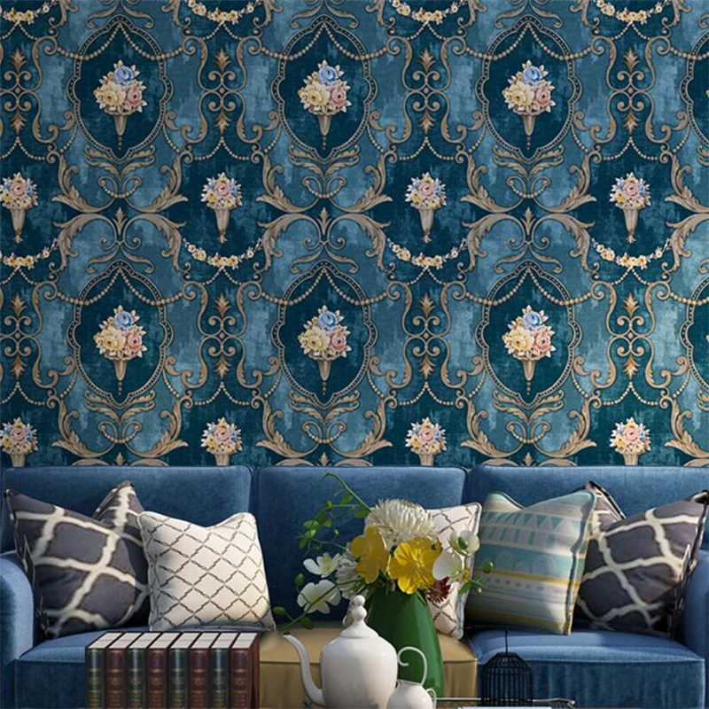 

Beibehang wallpaper for walls 3d American rural pastoral wallpapers 3D luxury living room bedroom study bedroom wall wallpaper
