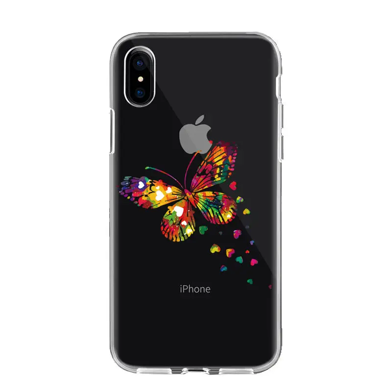 Чехол для iPhone X XS MAX XR 8 7 6 6S Plus 5 5S SE, Мягкая силиконовая задняя крышка из ТПУ для iPhone XS MAX, чехол для телефона