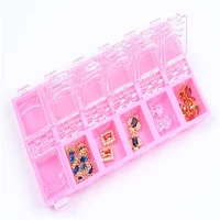 12 slots plastic diamond jewelry storage box diamant craft beads display storage boxes case container organizer nail art tools