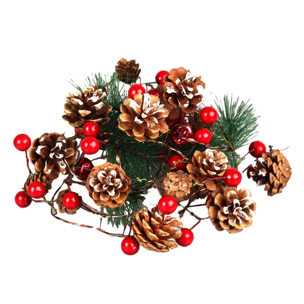 

2019 Christmas Tree Strings Lights Fairy Pine Cone LED Garland cute Party Home Decors Festive atmosphere Decor happy new year#40