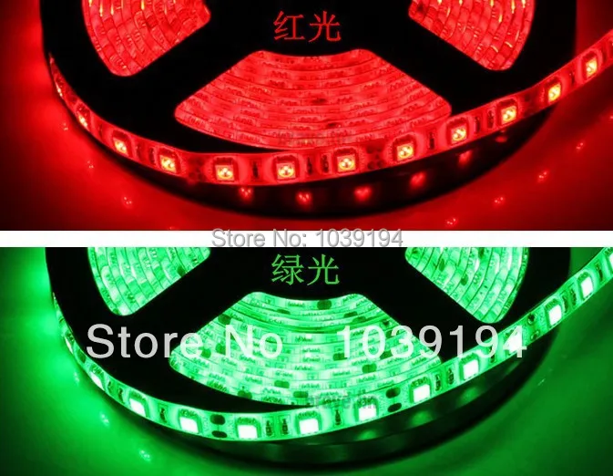10 м/лот 5050 rgb Водонепроницаемая светодиодная лента 300 12 В постоянного тока