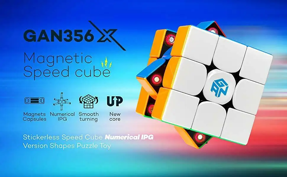 Gan 356 X Magnetic Speed Magic Cube 3x3 Stickerless Puzzle Numerical IPG Ultra-smooth 3x3x3 Speed Learning Gift Original