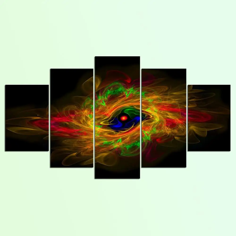 5 панелей высокое качество домашний декор настенная живопись Нью-Йорка в ночное