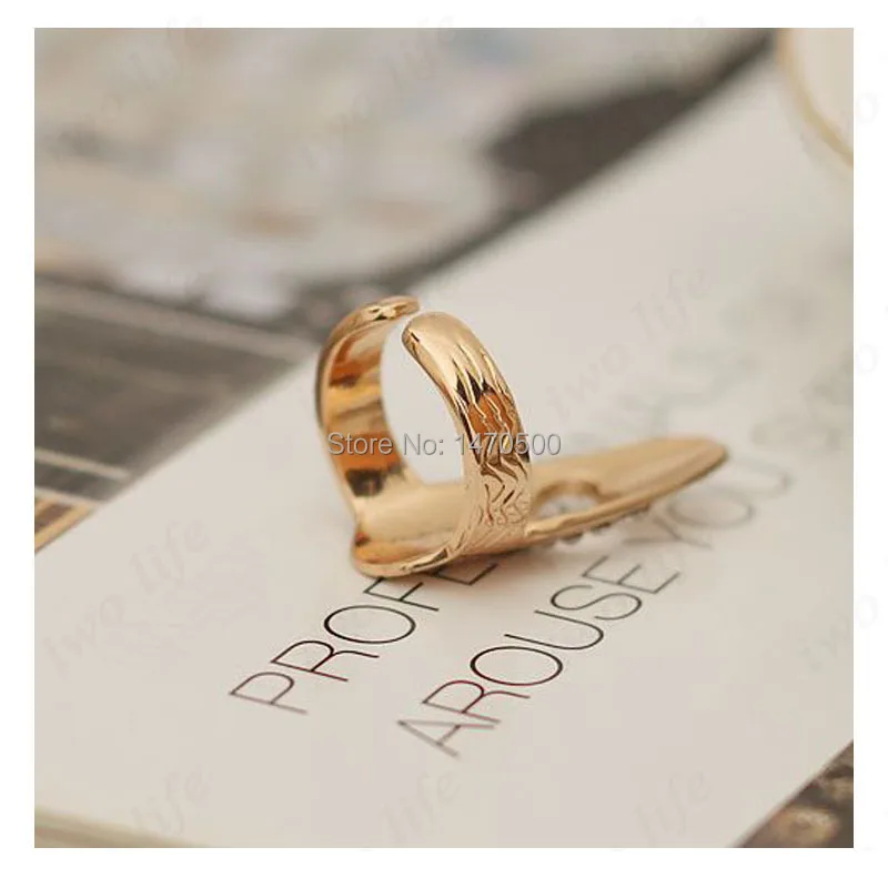 2015 Fashion Fine Jewelry Alloy Personality Hollow Love Shape With Crystal Nail Ring Adjustable Rings For Women Best Friends |