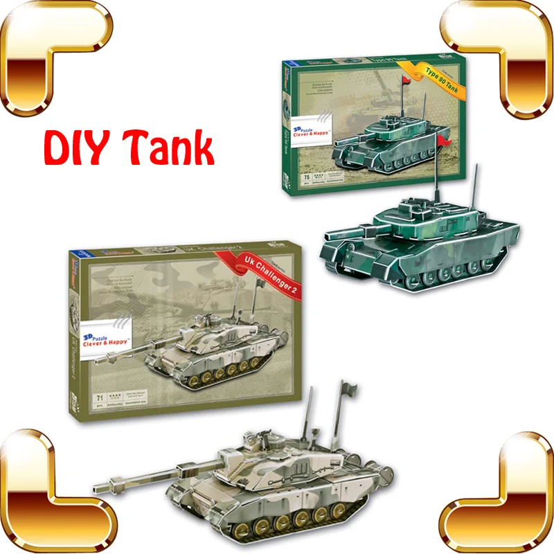 

Военный танк, 3D модель, UK Tank Puzzle, сделай сам, развивающая игрушка, армейская коллекция, умные игры, бумажные шт.