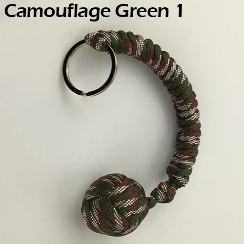 Camouflage green 1 Наружная защита безопасности черная обезьяна кулак стальной шарик для девушки подшипник самообороны ремешок брелок для выживания разбитые окна - Цвет: Camouflage green 1