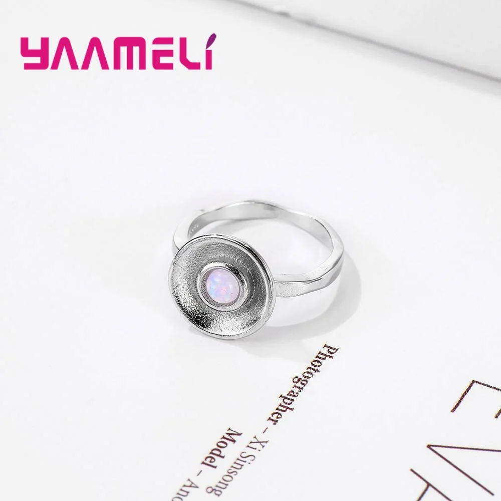 Различные дизайнерские круглые кольца с опалом очаровательные серебряные