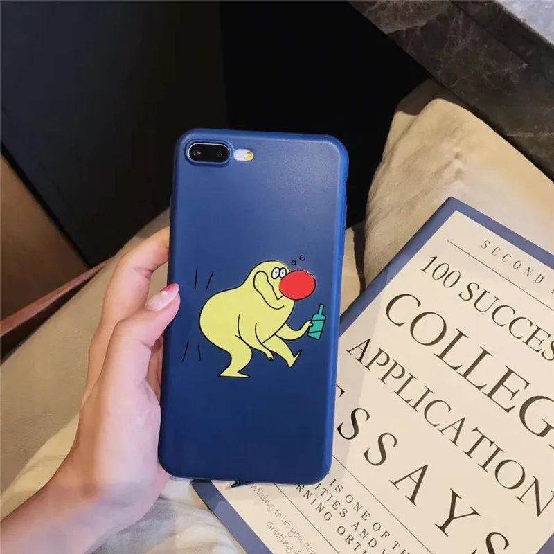 Cartoon Funny Phone Case For Apple iphone XS Max XR 8 8plus 7 7plus 6S/6 Plus Cute Kicking Ass Cover Soft TPU Cases |