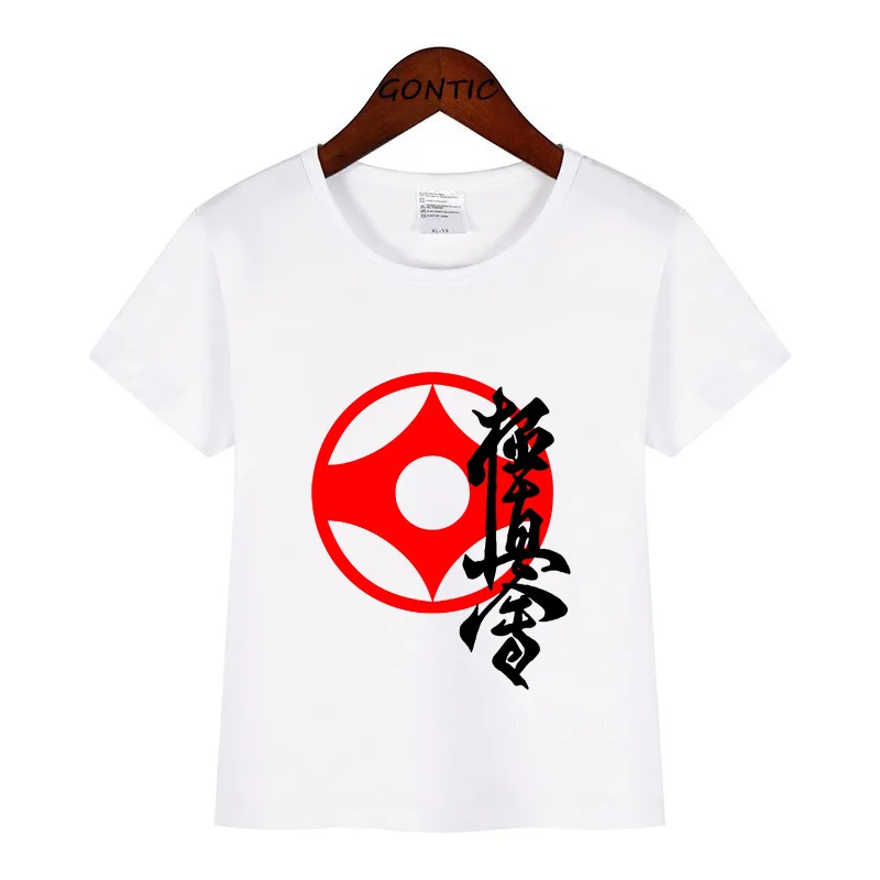 Kyokushin/футболка для мальчиков модная детская футболка с принтом каратэ канджи и