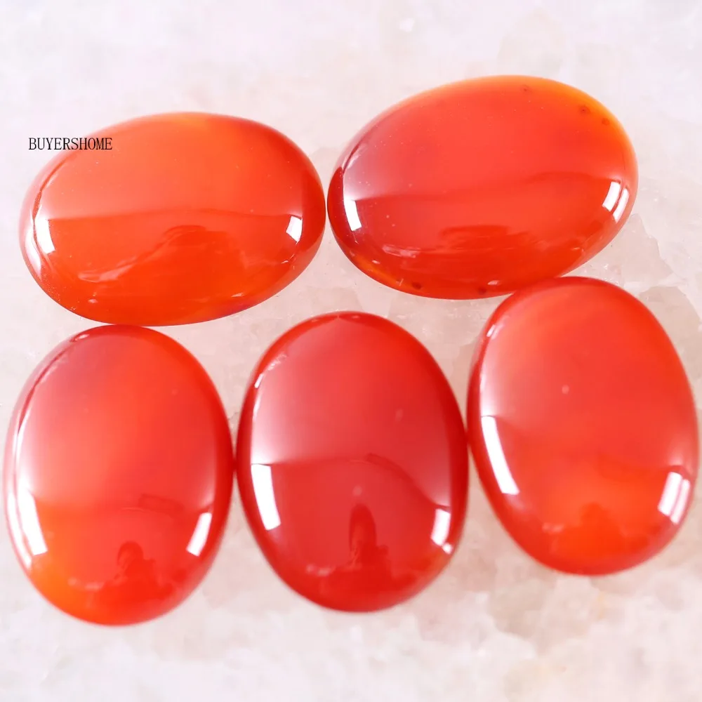 18x25 мм овальные бусины из натурального камня красная сердолическая кабошон фотоэлемент браслет ожерелье 5 шт. K581