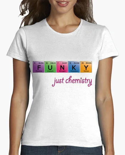 Brand clothing Рекомендуем футболки женщин Funky просто химии короткий О шеи Новинка