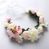 wreath seaside flower garland headdress brides super fairy headband flower brides wedding hair accessories
