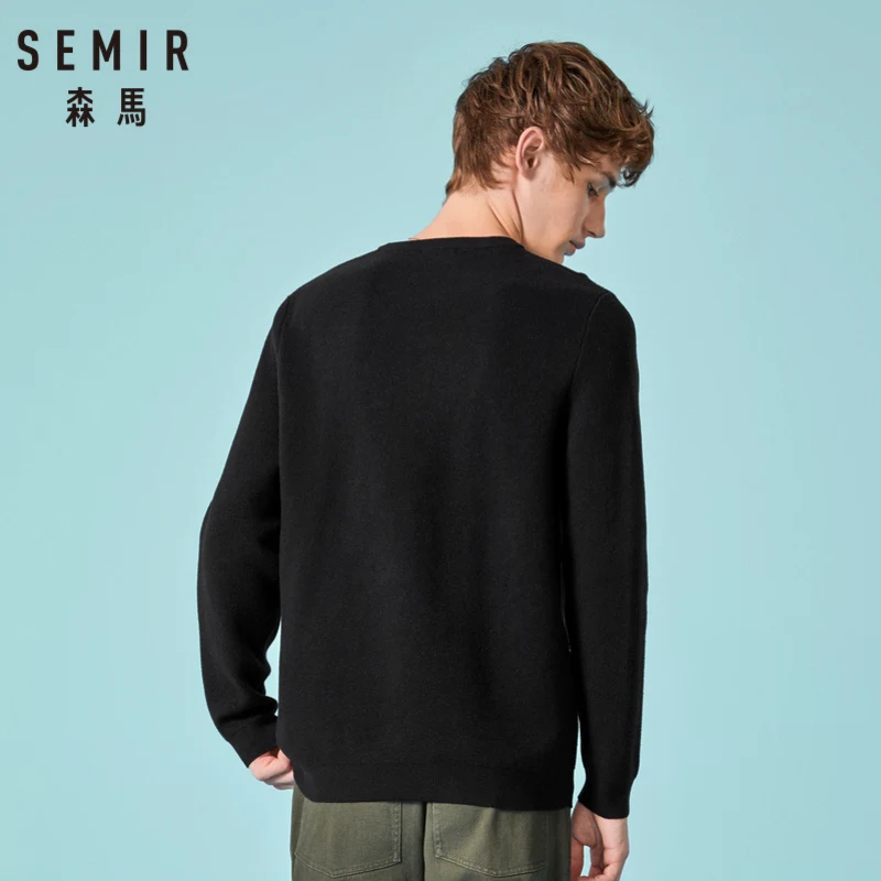 Свитер SEMIR мужской с графическим принтом тонкая трикотажная кофта спущенными
