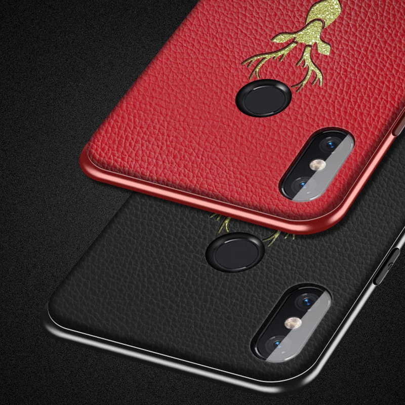 Leather Deer Case For Xiaomi Mi 8 Lite Mix 2 2S Max 3 Redmi Note 7 6 Pro 6A 5 4X Cover Plating Fitted Cases Business Back Fundas |