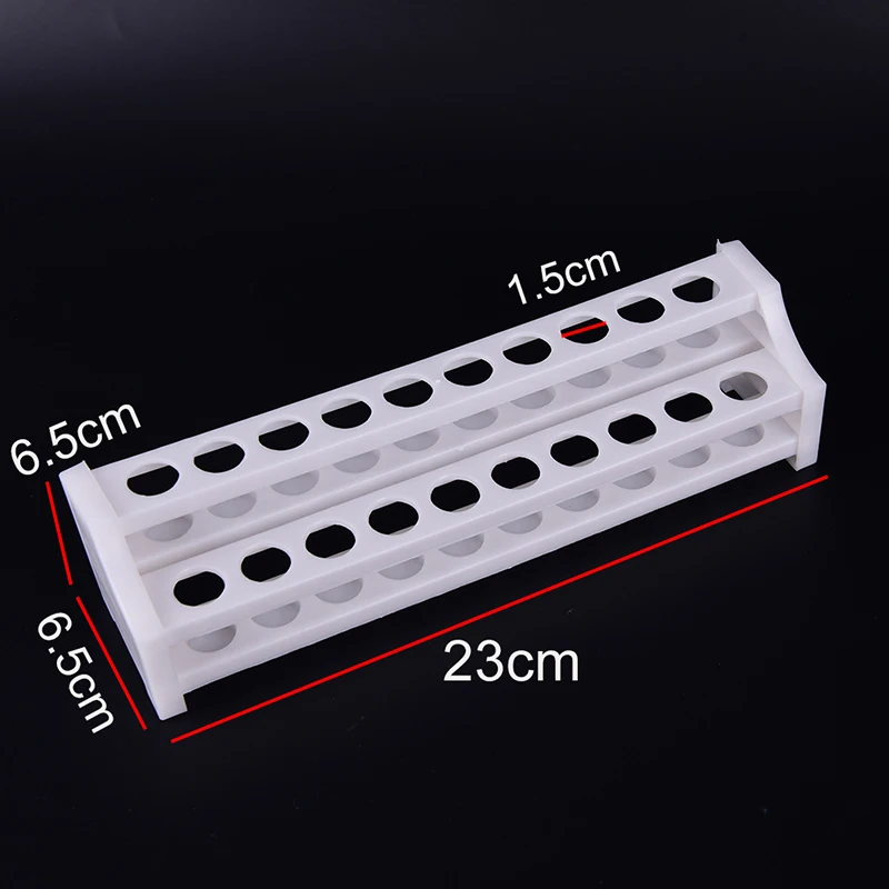 

20 Holes Plastic White Test Tube Rack for Centrifuge Tubes Laboratory Supplies Stand Shelf for School Lab Equipment