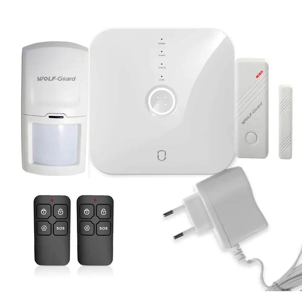 Kit 2 Wolf-Guard WS1N 2,4G Wifi беспроводная домашняя охранная сигнализация охранная система приложение Контроль Детектор движения датчик Охранная сигнализация система - Цвет: Kit 2