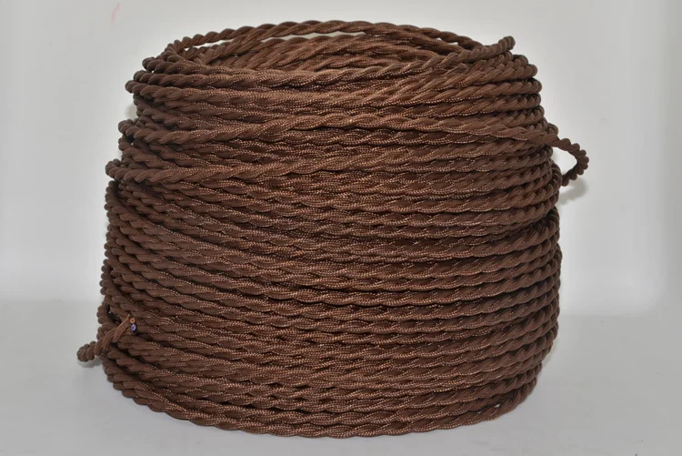 Винтажный витой Электрический провод Эдисона 2*0 75 мм текстильный кабель