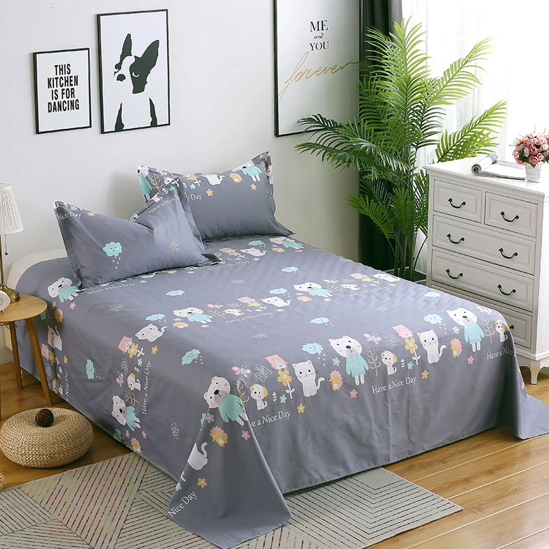 Модный современный простой стиль розовый плоский лист наволочка 100% хлопок 3 шт.