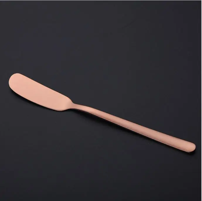 Rose Gold Нож для масла из нержавеющей стали, скребок для резки посуды, Рассекатель для варенья, шпатель, инструмент для завтрака, новая терка для сыра и фондю, слайсер - Цвет: Rose Gold