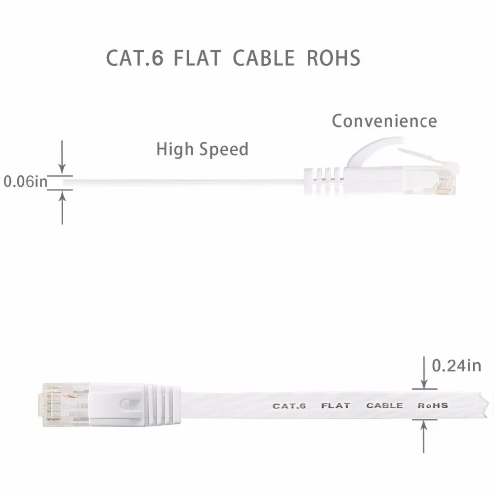 6 упаковок плоский интернет сетевой кабель Cat6 компьютерный короткий Ethernet