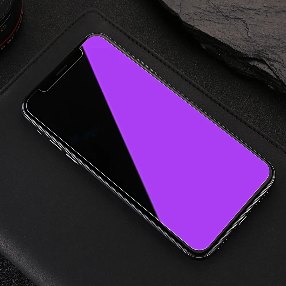 KISSCASE 3D HD 9H зеркальное закаленное стекло для iPhone 5 5S 6 Защита экрана для iPhone 6 6s Plus полное покрытие стекло 5S SE 6 6s - Цвет: Blue