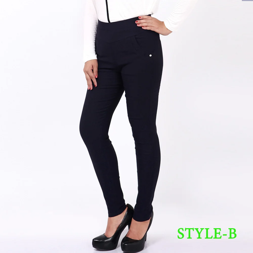 Blue. Новые женские брюки-карандаш размера плюс 6XL, 11 стильные модные женские Стрейчевые узкие брюки с высокой талией/брюки/леггинсы - Цвет: Blue.