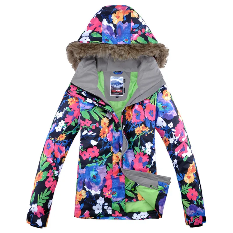 

New GSOU SNOW Male Clothing Veneer Double Plate Thickening To Keep Warm Female Waterproof Windproof Printing Collars Ski Jacket