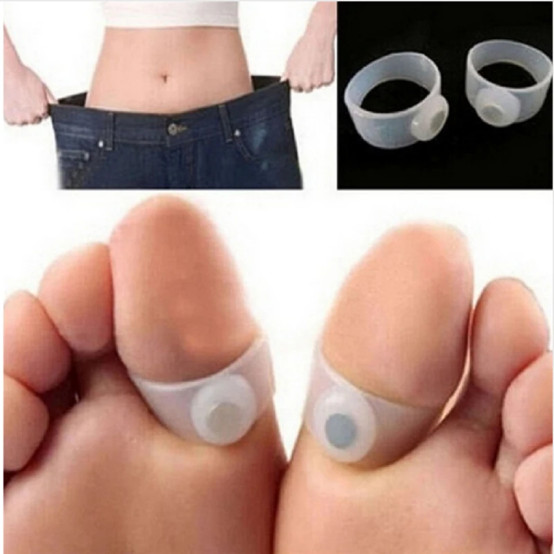 

2pcs Fast Lose Weight Toe Rings Magnetic Slimming Body Product Foot Massage Burn Fat Keep Fit Body Shaper Best Selling
