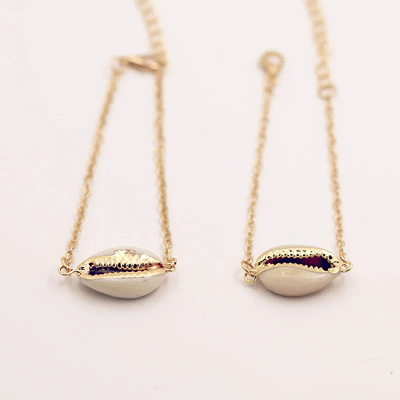 Эмалированный белый браслет-ракушка из цинкового сплава браслет-соединитель для