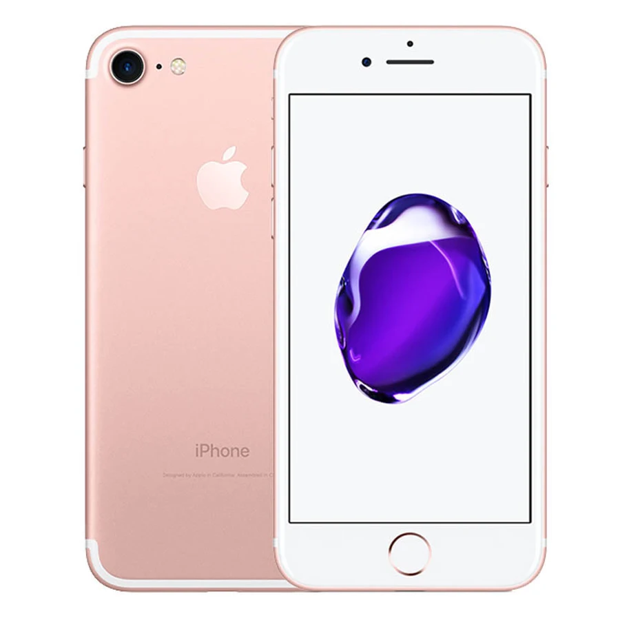 Разблокированный Apple iphone 7 LTE 32/128 ГБ/256 IOS 10 12.0MP 4G Камера Quad-Core отпечатков пальцев 12MP 2910mA iphone 7 сотовый телефон