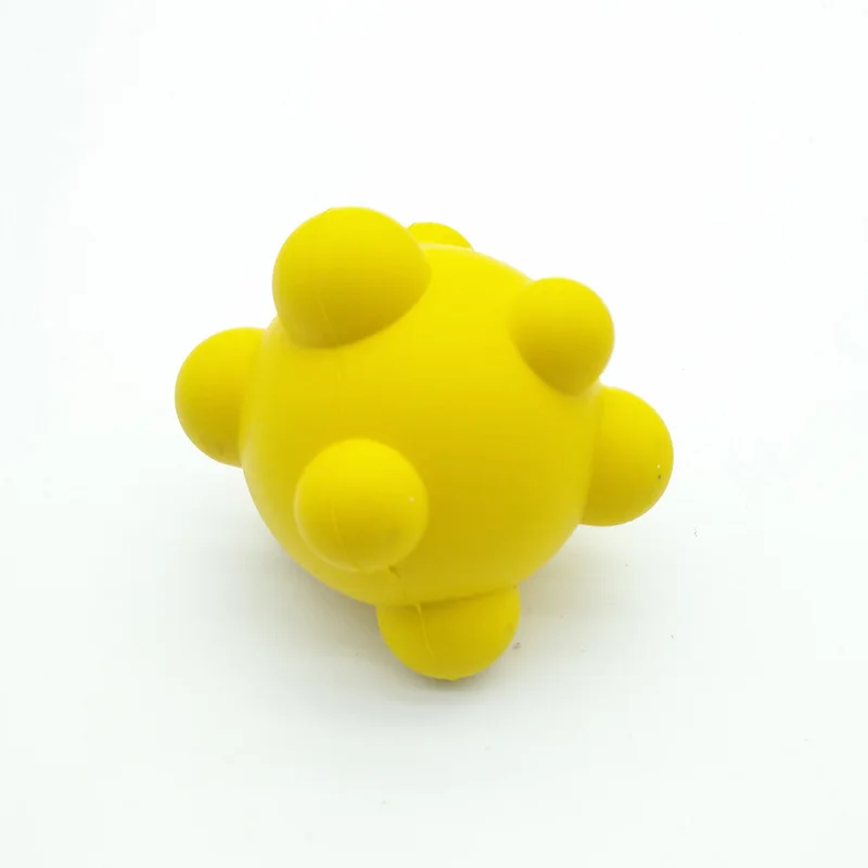 Yellow Игрушки-мячи для собак для обучения пищевой класс резиновые игрушки для собак Прочные эластичные Жевательные Шарики игрушки для щенков маленькие/большие собаки - Цвет: Yellow