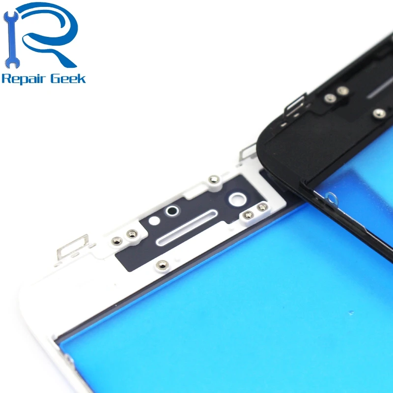 20 шт. высококачественное переднее внешнее стекло со средней рамкой для iPhone 8 7 plus 6