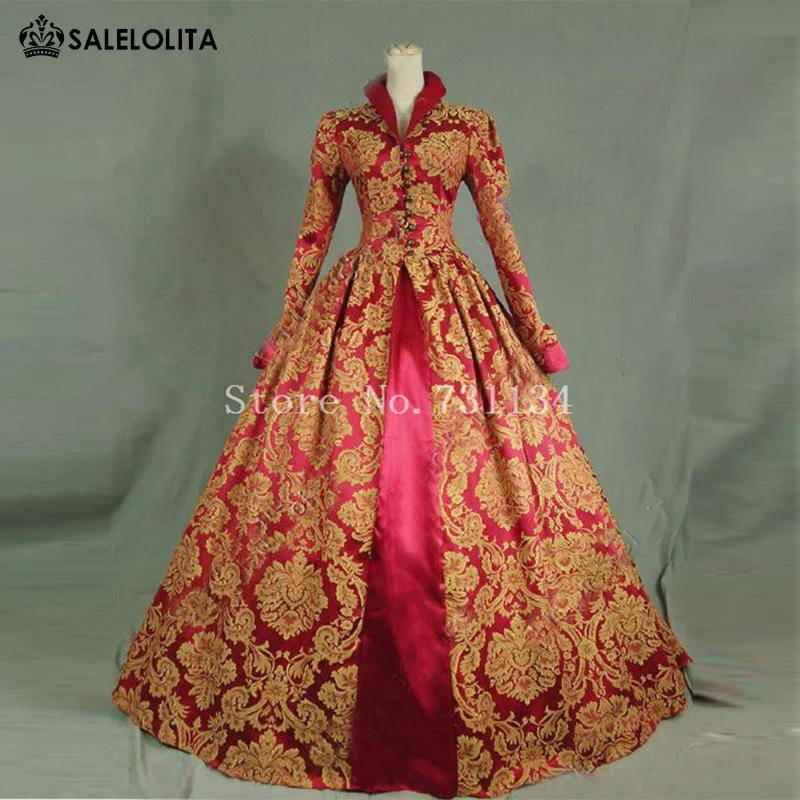 Брендовое Новое жаккардовое платье с принтом парчи длинное Тюдор в