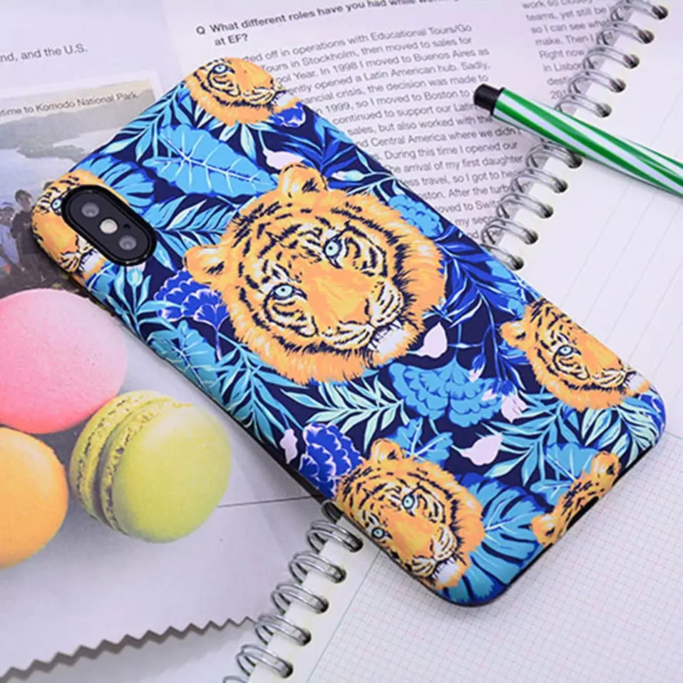 Царь зверей рисунком для iPhone 7 8 Plus X 6 6S животных тигра чехол телефона