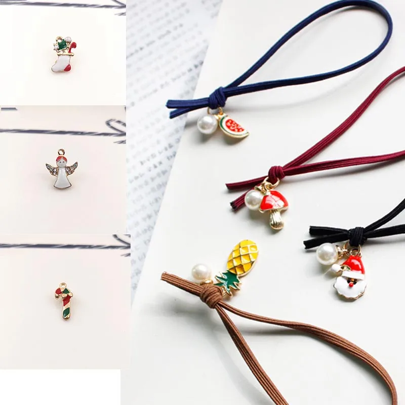 5 шт Рождественский год DIY ювелирные аксессуары Рождественская кукла игрушка детский подарок браслет Подвеска Рождественская елка украшение для дома