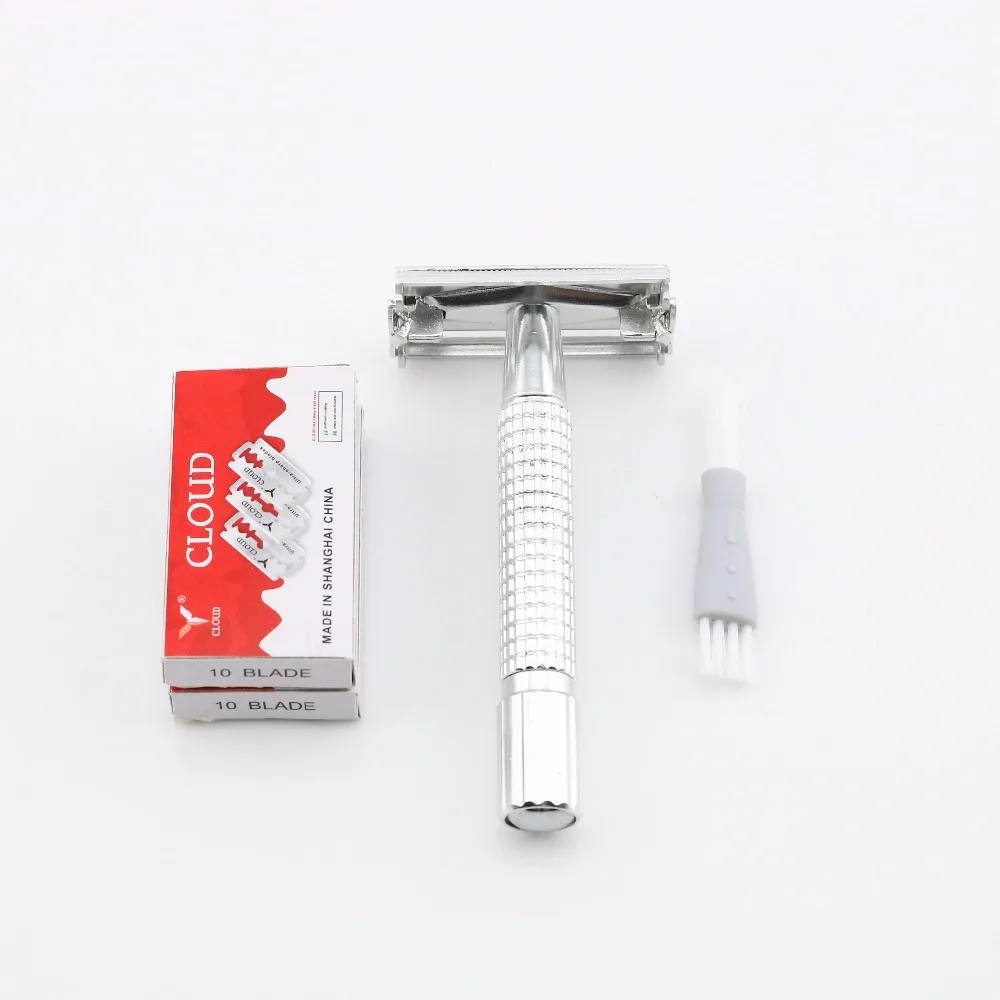 M20Blades WEISHI двухсторонняя Безопасная бритва из алюминиевого сплава электрифицированная с металлом 2003-м простая упаковка 1 шт./лот Новинка - Цвет: M20Blades