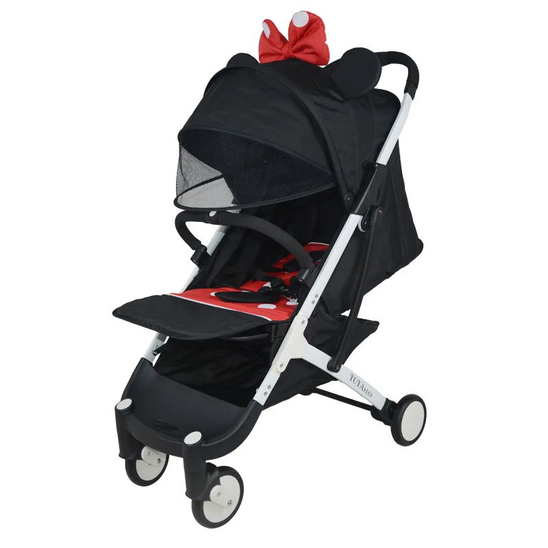 Minnie 5,8 Кг светильник плюс Складная bb коляска может лежать складной детский зонт детская коляска бесплатные подарки - Цвет: Minnie