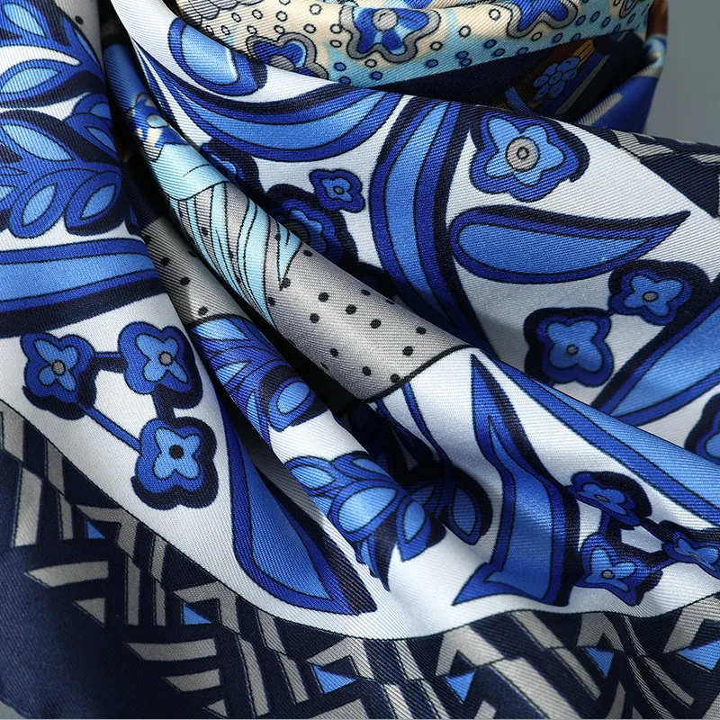 Женский шёлковый шарф с принтом 100% см 130 |