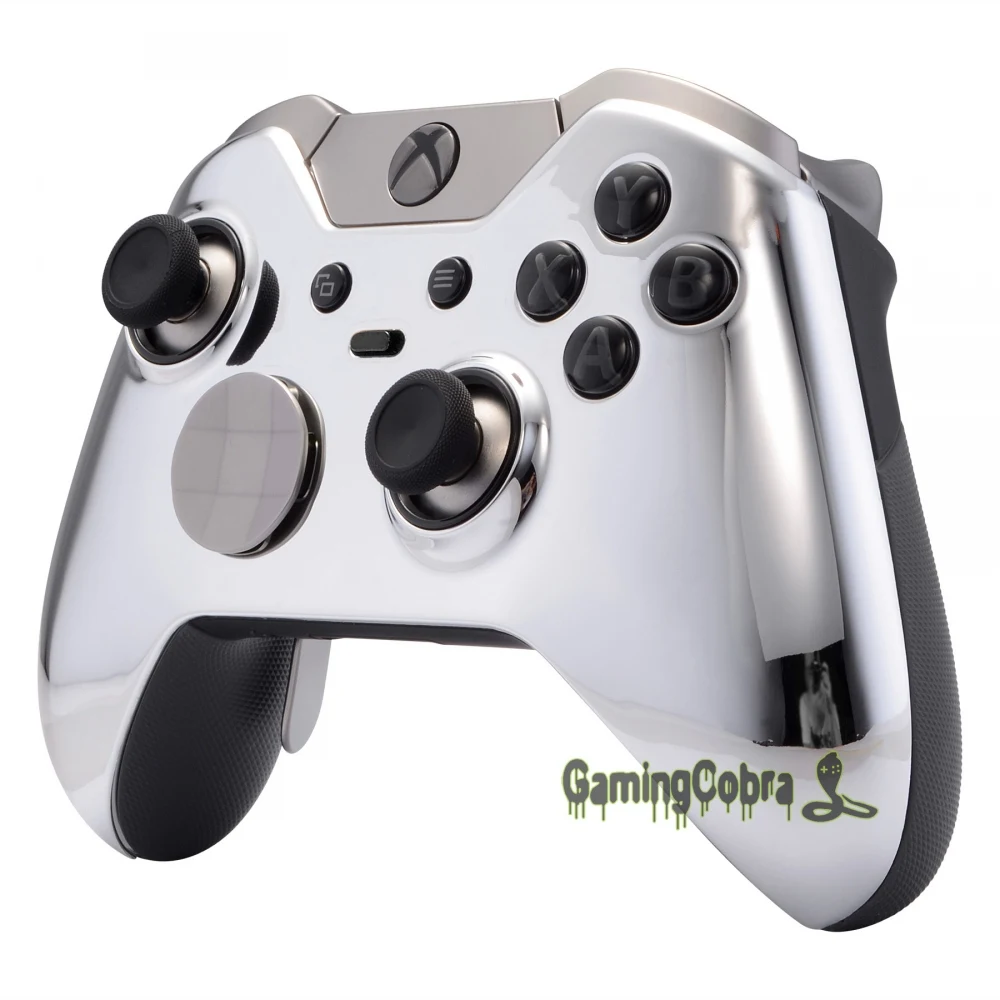 Хром Серебристый Ремонт передней оболочки для Xbox One Elite пульт дистанционного