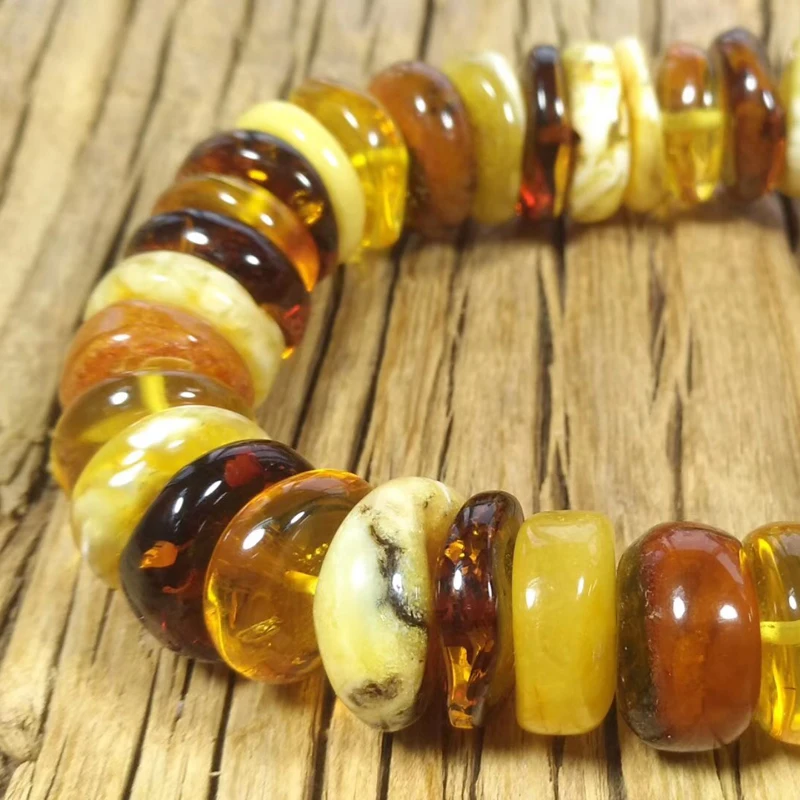 Yoowei оптовая продажа Натуральный Янтарный браслет для унисекс 37 г настоящий