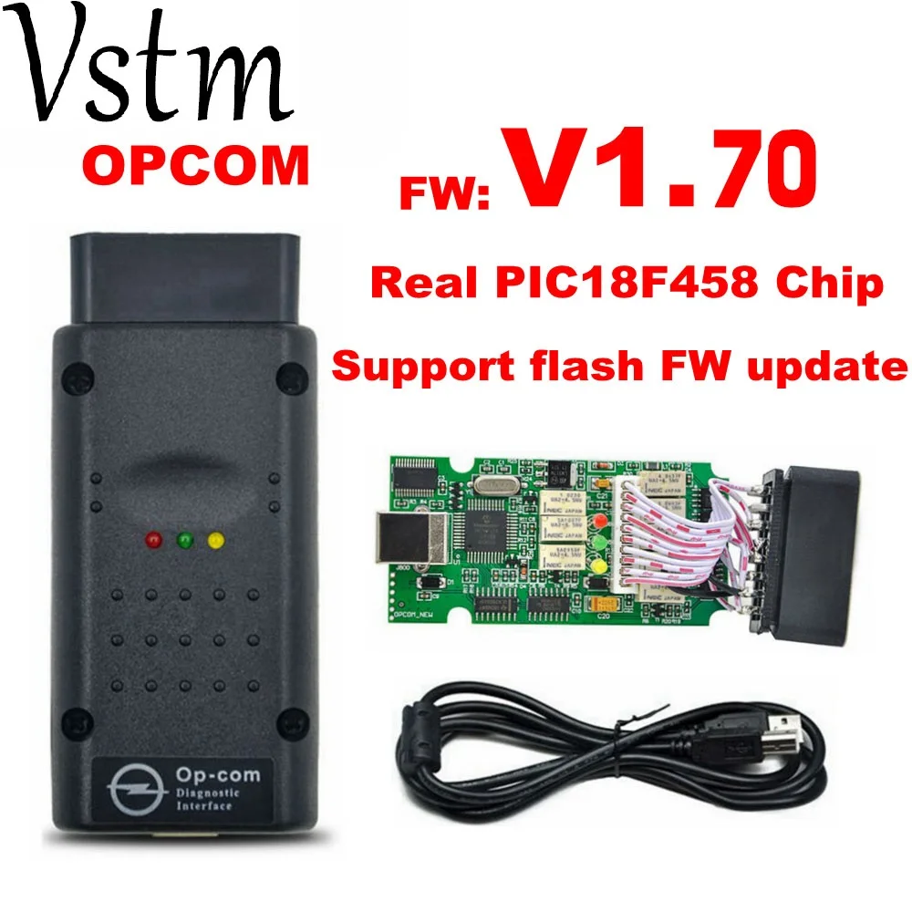 Автомобильный диагностический сканер OBD2 OP COM V1.70 OPCOM для Opel с реальным PIC18f458