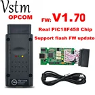 Автомобильный диагностический сканер OBD2 OP-COM, V1.70 OPCOM для автомобилей Opel, с реальным PIC18f458, для Opel OP COM, инструмент для диагностики, прошивка флеш-памяти